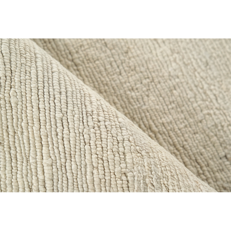 Merino Wool Hand-Knotted Merino Wool Light Silver 12'x15' Area Rug