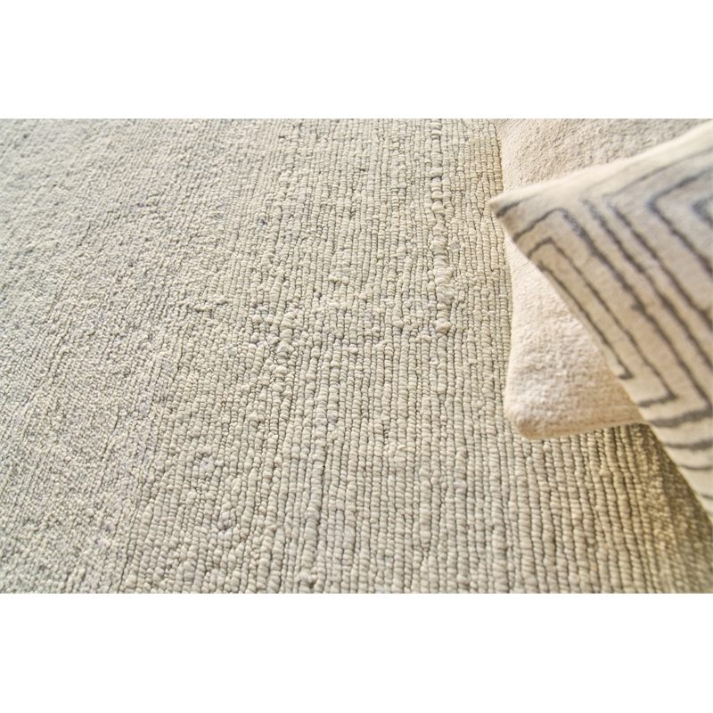 Merino Wool Hand-Knotted Merino Wool Light Silver 12'x15' Area Rug