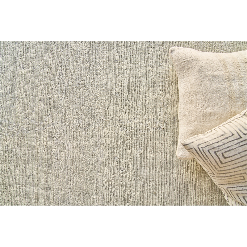 Merino Wool Hand-Knotted Merino Wool Light Silver 12'x15' Area Rug