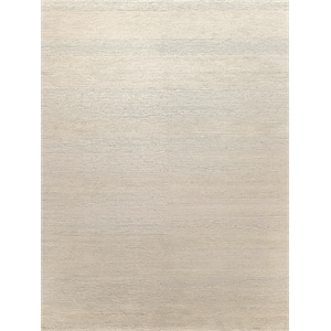 Merino Wool Hand-Knotted Merino Wool Light Silver 9'x12' Area Rug