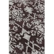 Metro Hand-Knotted New Zealand Wool Brown/Light Blue 5'6