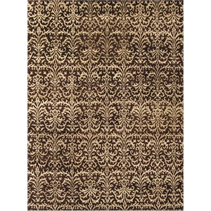 Metro Hand-Knotted New Zealand Wool Brown/Ivory 8'x10' Area Rug