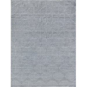 Manzoni Handloomed New Zealand Wool Gray 6'x9' Area Rug