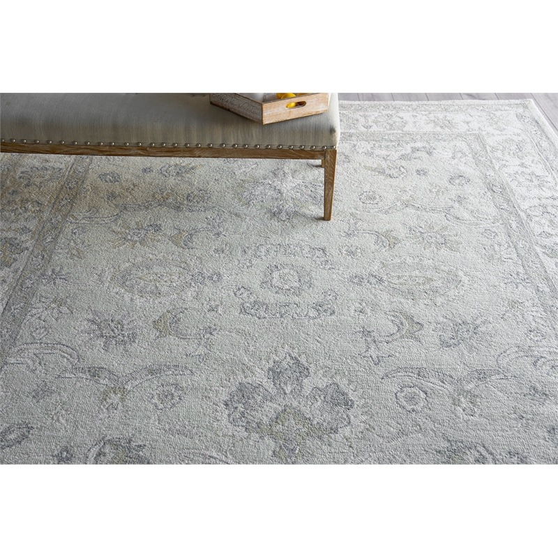 Marietta Oushak Hand-Tufted New Zealand Wool Ivory 14'x18' Area Rug