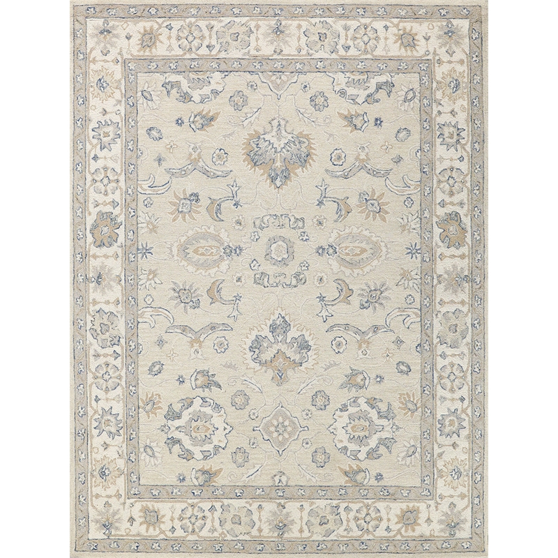 Marietta Oushak Hand-Tufted New Zealand Wool Ivory 14'x18' Area Rug