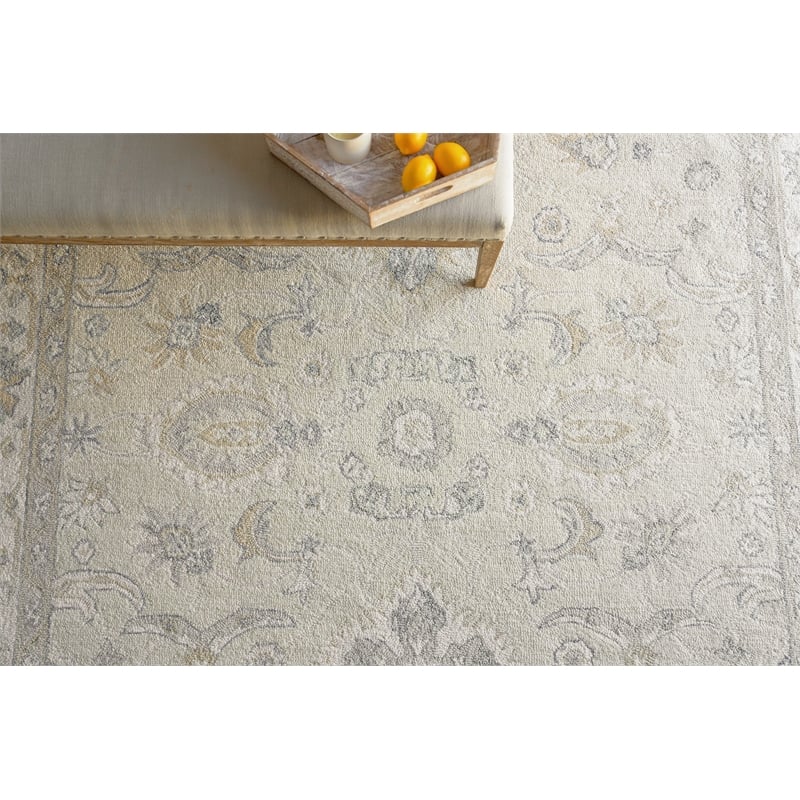 Marietta Oushak Hand-Tufted New Zealand Wool Ivory 15'x20' Area Rug