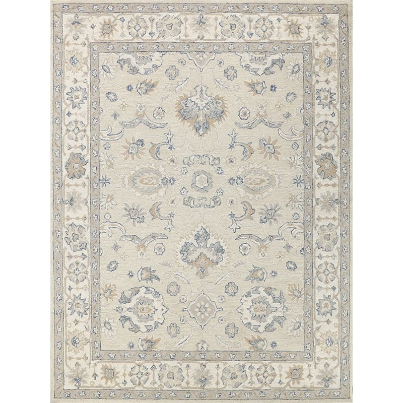Marietta Oushak Hand-Tufted New Zealand Wool Ivory 15'x20' Area Rug