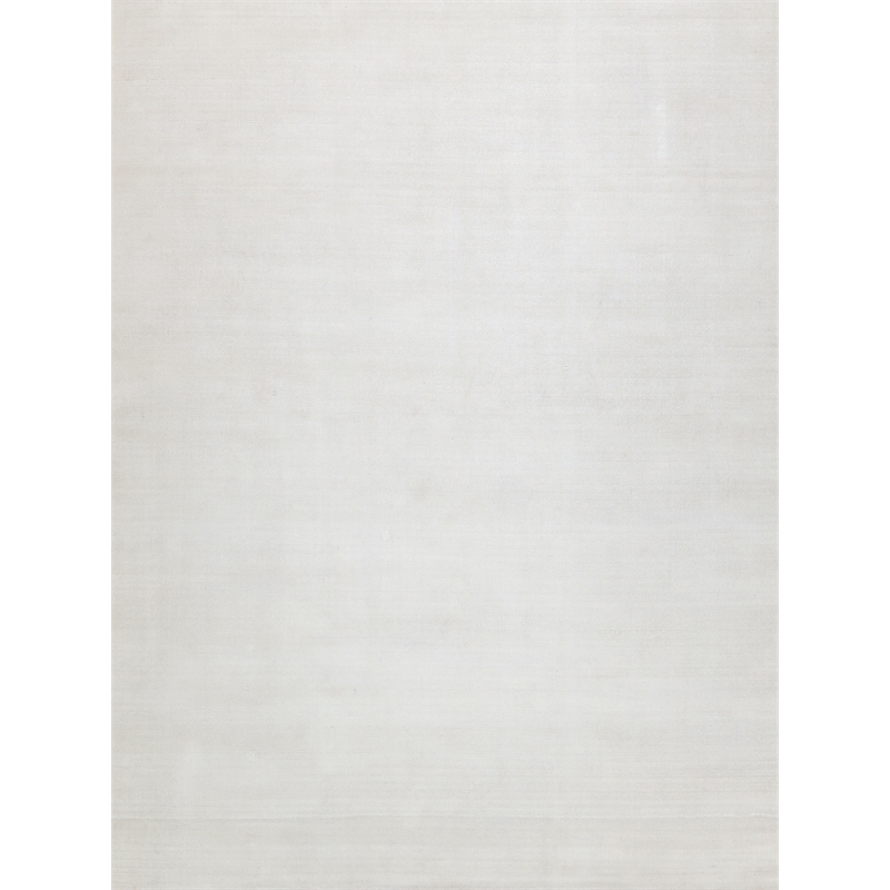 Martelli Modern Handloomed Silky Nylon White 2'x3' Area Rug
