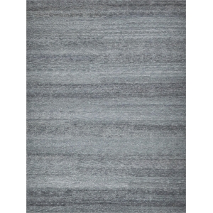 Merino Wool Hand-Knotted Merino Wool Dark Gray 2'x3' Area Rug