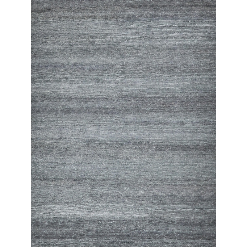 Merino Wool Hand-Knotted Merino Wool Dark Gray 8'x10' Area Rug