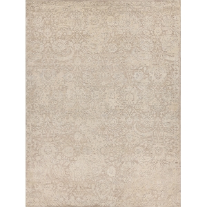 Meena Hand-Knotted Wool/Silk Ivory/Beige 12'x15' Area Rug