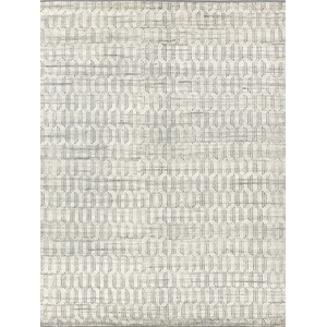 Mercer Hand-Knotted New Zealand Wool Gray/Ivory 9'x12' Area Rug