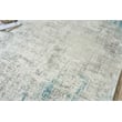 Mercuri Power Loom Acrylic/Viscose Silver/Blue 7'x10' Area Rug