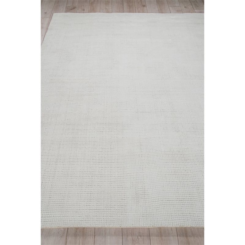 Manhattan Handloomed Polyester Ivory 8'x10' Area Rug