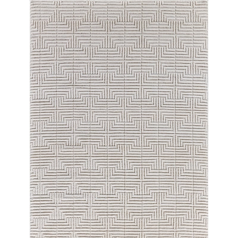 Manzoni Handloomed New Zealand Wool Ivory 8'x10' Area Rug