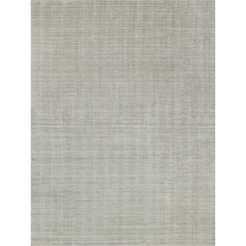 Martelli Modern Handloomed Silky Nylon Light Silver 4'x6' Area Rug