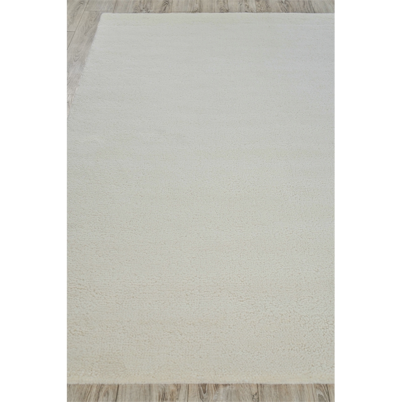 Merino Hand-Knotted Merino Wool Ivory 2'x3' Area Rug