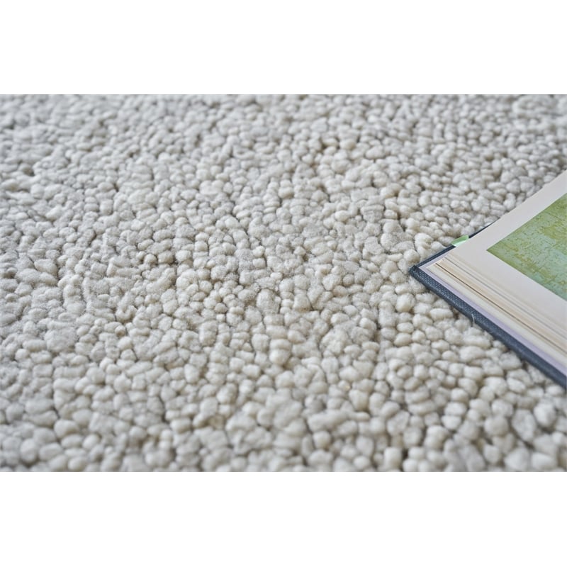 Merino Hand-Knotted Merino Wool Silver 10'x14' Area Rug