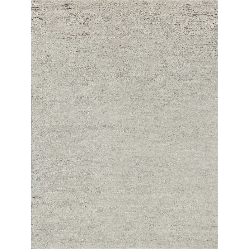 Merino Hand-Knotted Merino Wool Silver 8'x10' Area Rug