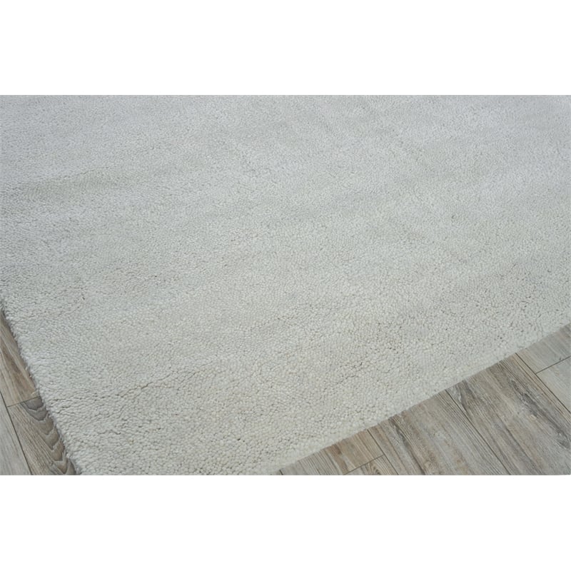 Merino Hand-Knotted Merino Wool Beige 12'x15' Area Rug