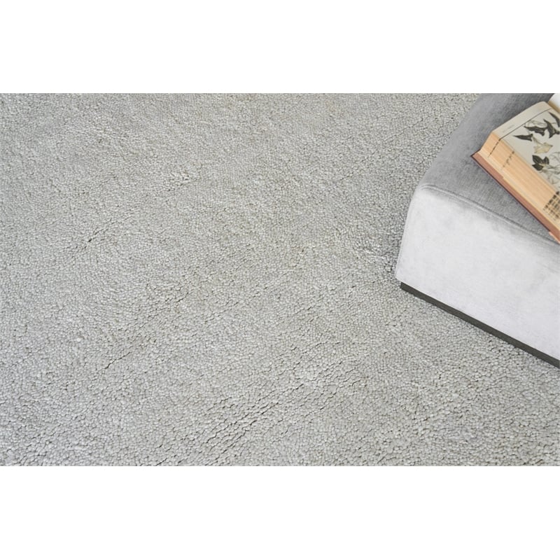 Merino Hand-Knotted Merino Wool Beige 2'x3' Area Rug