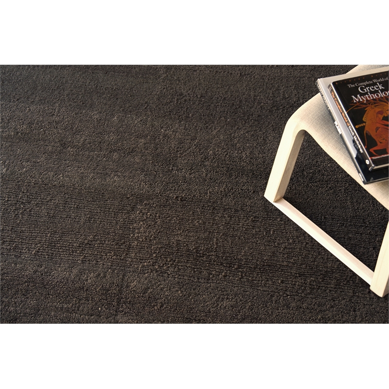 Merino Wool Hand-Knotted Merino Wool Brown 2'x3' Area Rug