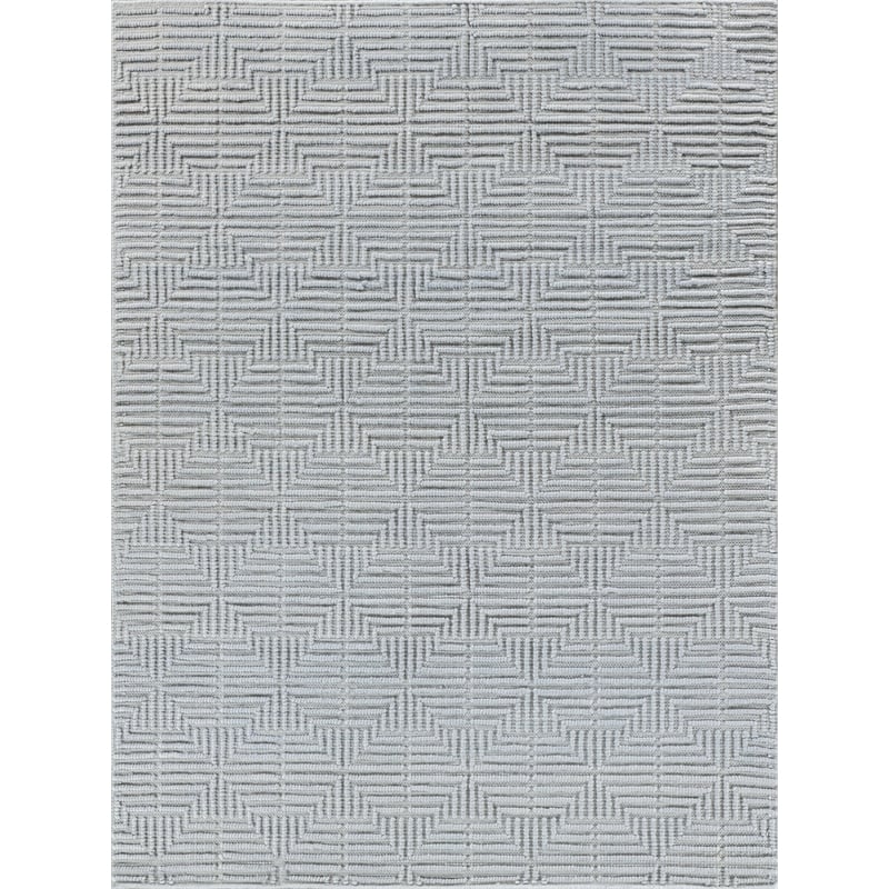 Manzoni Handloomed New Zealand Wool Silver 9'x12' Area Rug