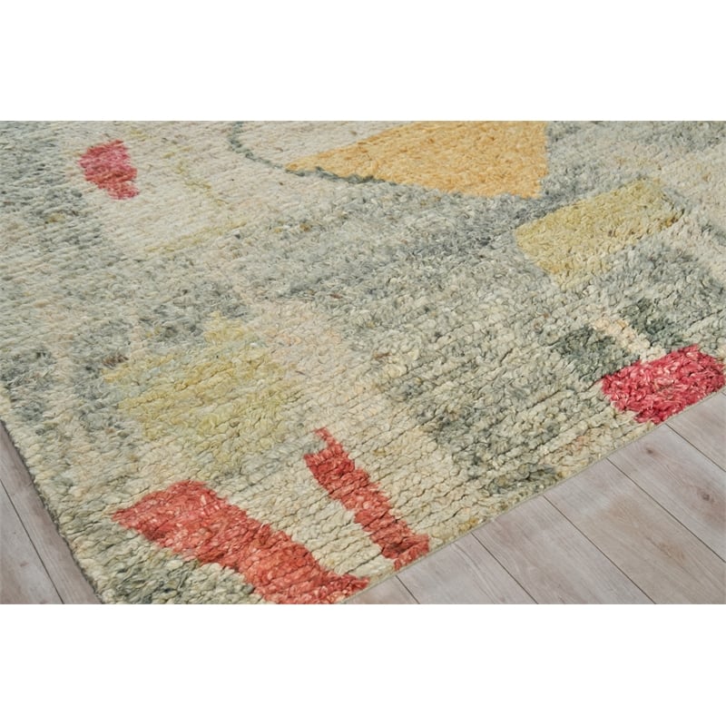 Marrakesh Hand-Knotted Wool Red/Yellow/Multi 8'x10' Area Rug