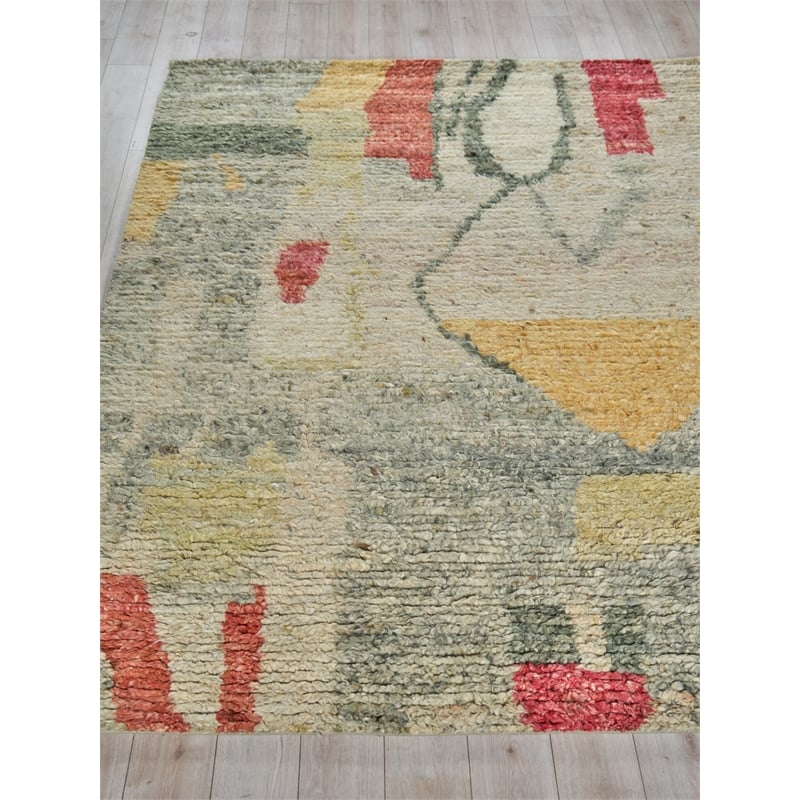 Marrakesh Hand-Knotted Wool Red/Yellow/Multi 8'x10' Area Rug