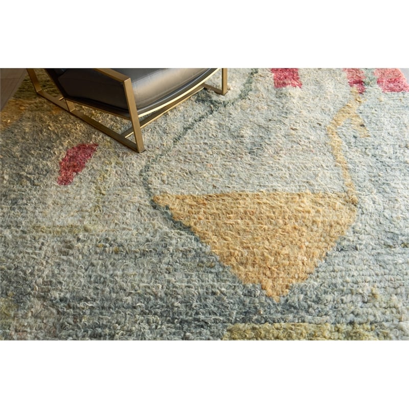 Marrakesh Hand-Knotted Wool Red/Yellow/Multi 9'x12' Area Rug