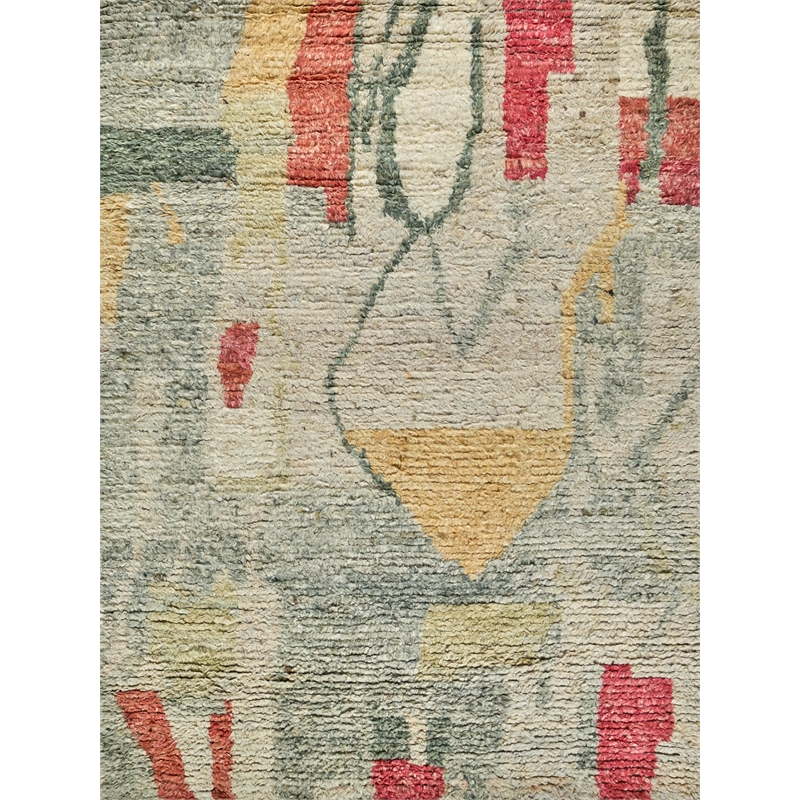 Marrakesh Hand-Knotted Wool Red/Yellow/Multi 9'x12' Area Rug