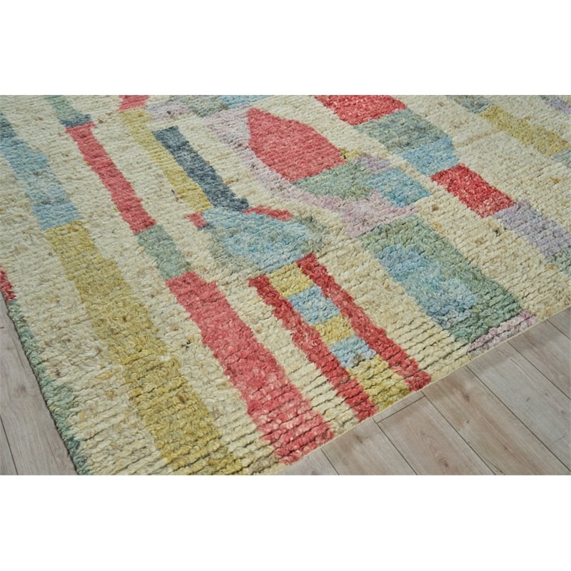 Marrakesh Hand-Knotted Wool Red/Yellow/Multi 8'x10' Area Rug