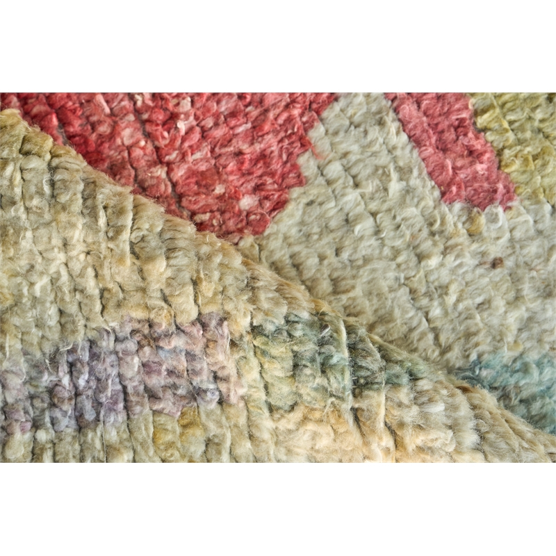 Marrakesh Hand-Knotted Wool Red/Yellow/Multi 8'x10' Area Rug