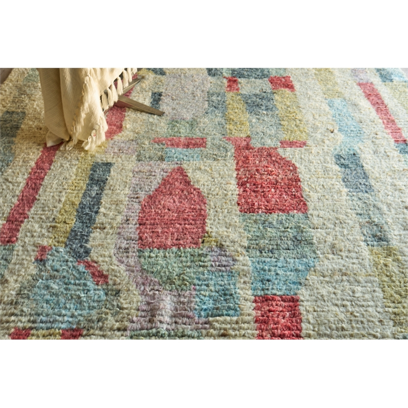 Marrakesh Hand-Knotted Wool Red/Yellow/Multi 8'x10' Area Rug