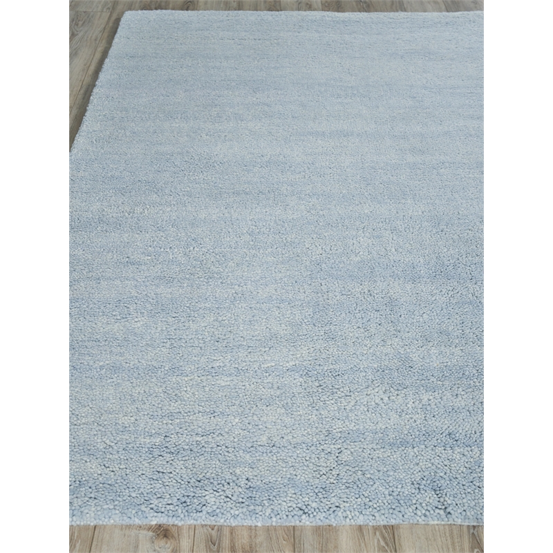 Merino Hand-Knotted Merino Wool Blue 14'x18' Area Rug