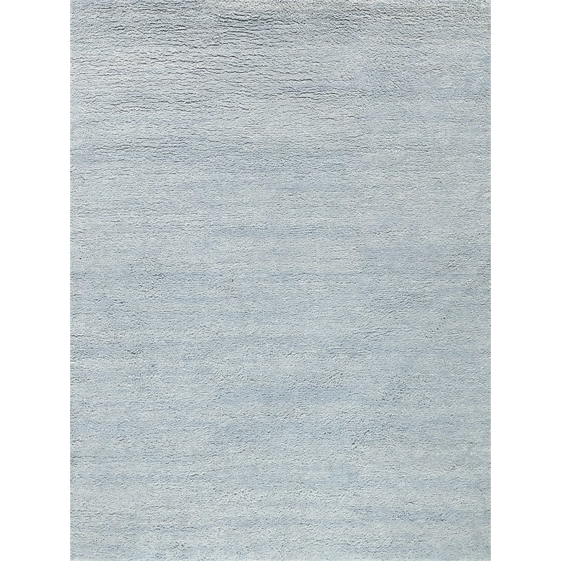 Merino Hand-Knotted Merino Wool Blue 9'x12' Area Rug
