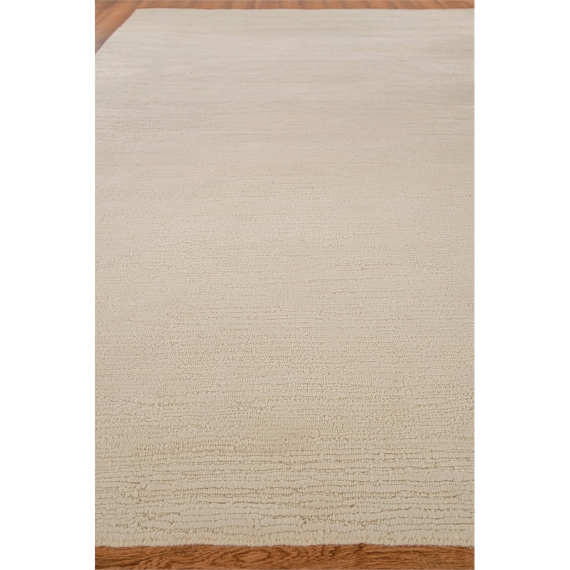 Merino Wool Hand-Knotted Merino Wool Ivory 12'4