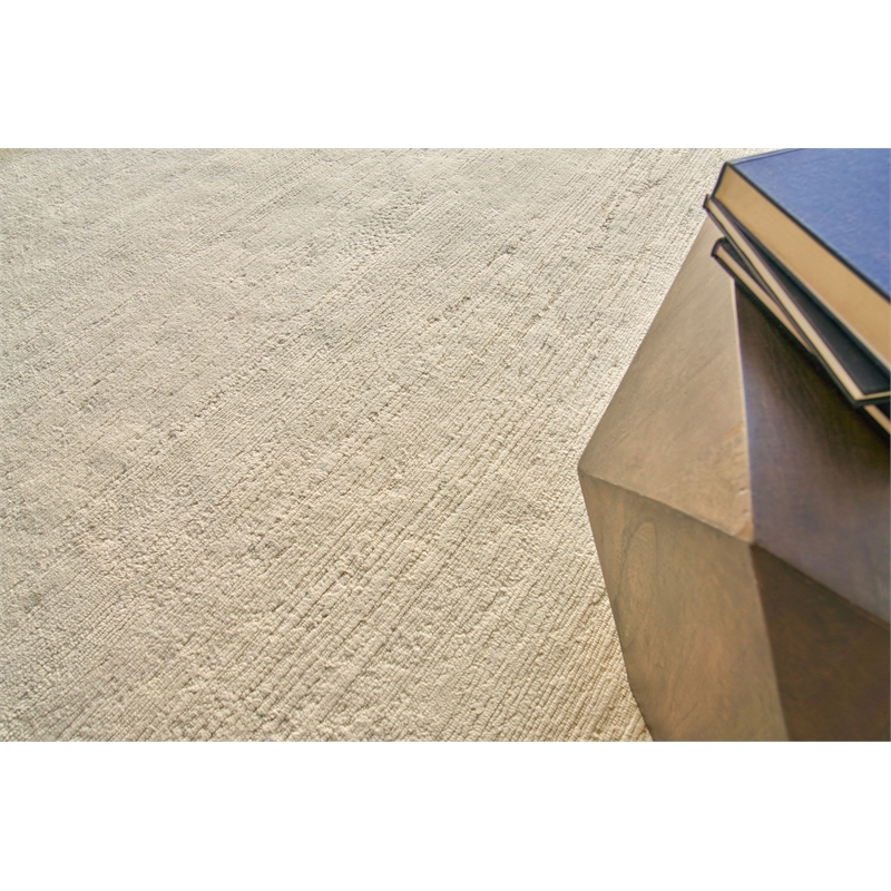Merino Wool Hand-Knotted Merino Wool Ivory 12'4