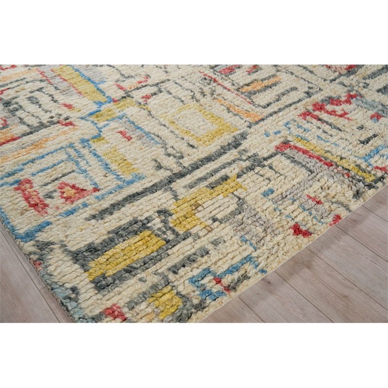 Marrakesh Hand-Knotted Wool Red/Yellow/Multi 8'x10' Area Rug