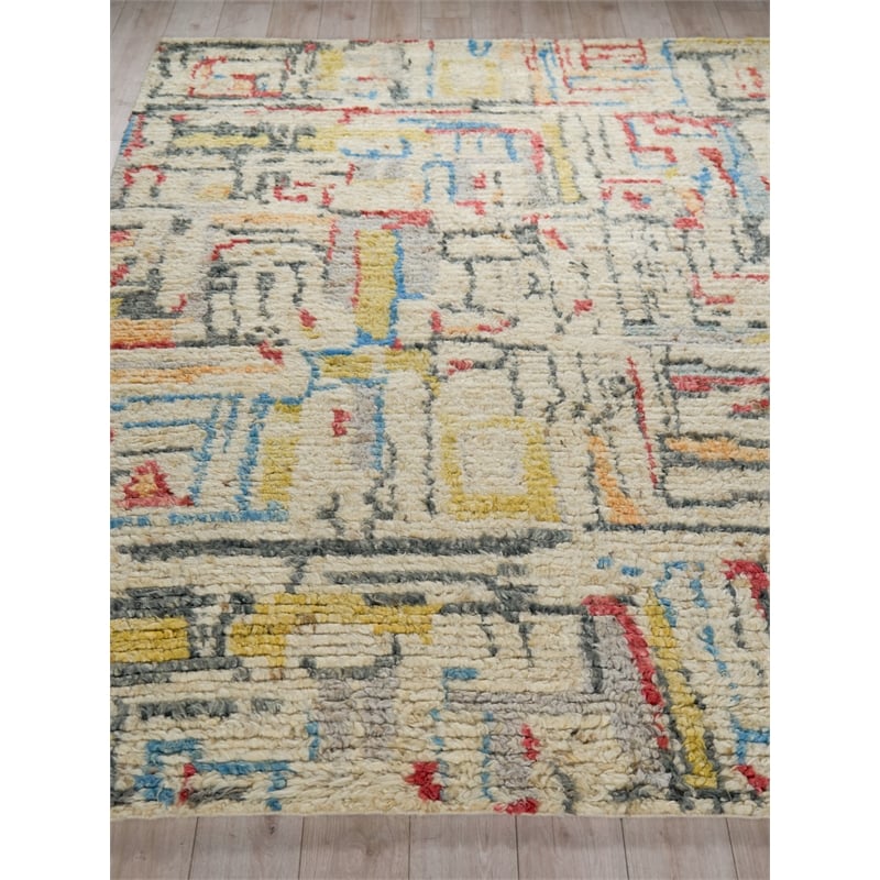 Marrakesh Hand-Knotted Wool Red/Yellow/Multi 8'x10' Area Rug