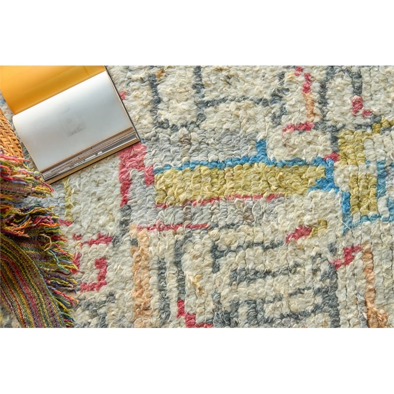 Marrakesh Hand-Knotted Wool Red/Yellow/Multi 8'x10' Area Rug