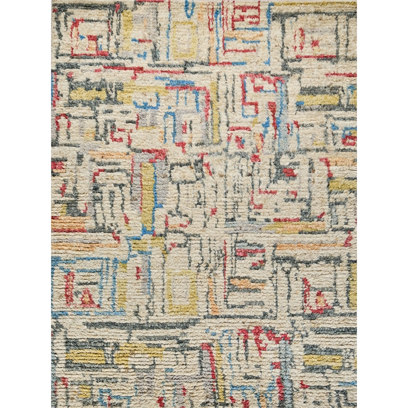 Marrakesh Hand-Knotted Wool Red/Yellow/Multi 8'x10' Area Rug