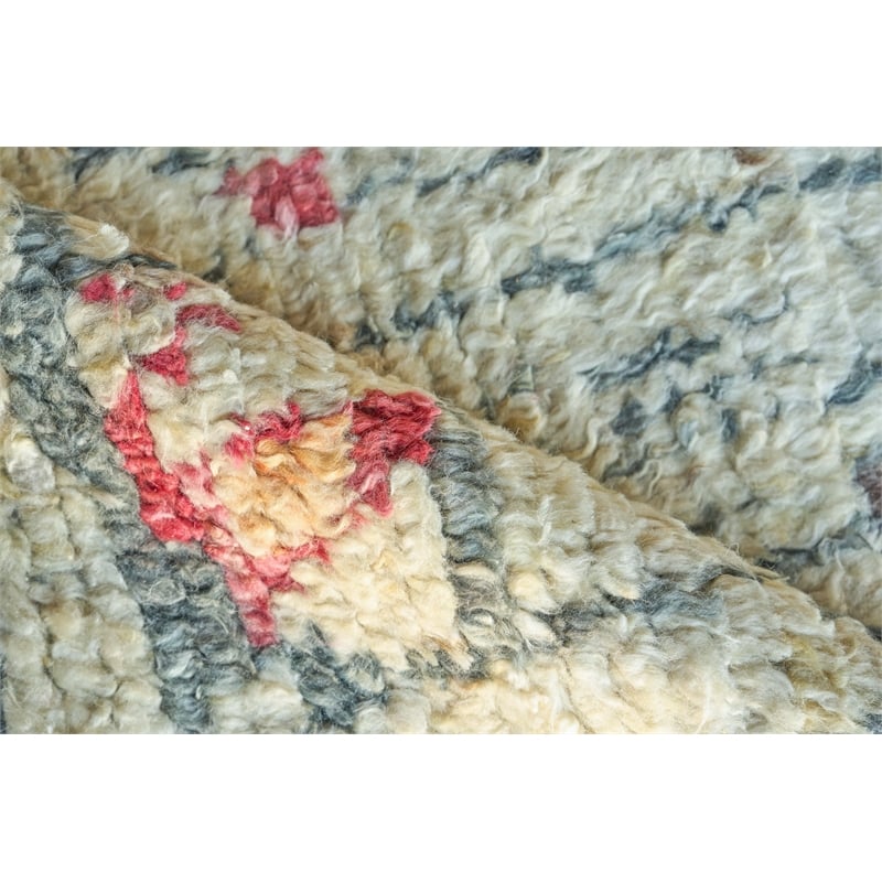 Marrakesh Hand-Knotted Wool Red/Yellow/Multi 9'x12' Area Rug