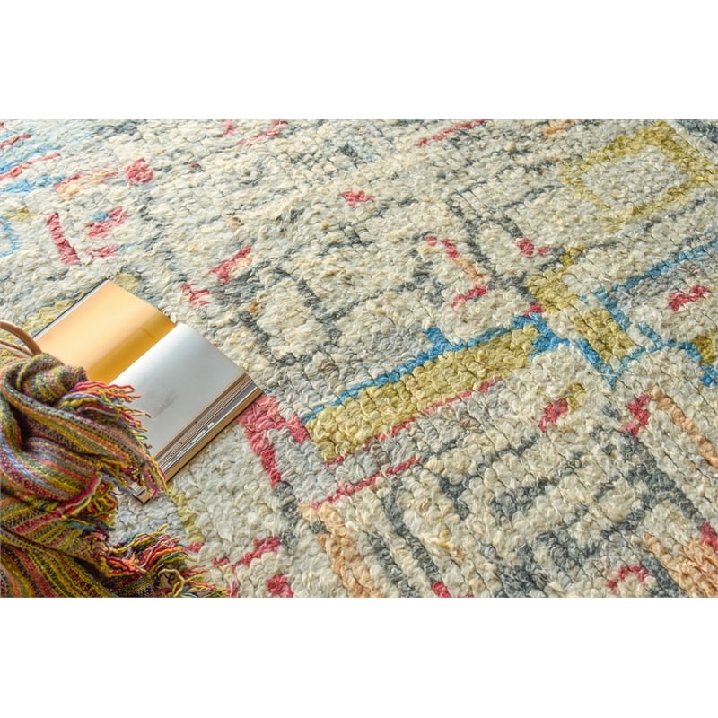 Marrakesh Hand-Knotted Wool Red/Yellow/Multi 9'x12' Area Rug