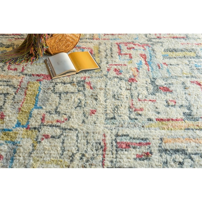 Marrakesh Hand-Knotted Wool Red/Yellow/Multi 9'x12' Area Rug