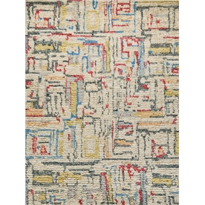 Marrakesh Hand-Knotted Wool Red/Yellow/Multi 9'x12' Area Rug