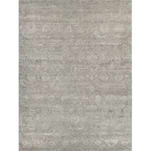 Meena Hand-Knotted Wool/Silk Silver/Gray 10'x14' Area Rug