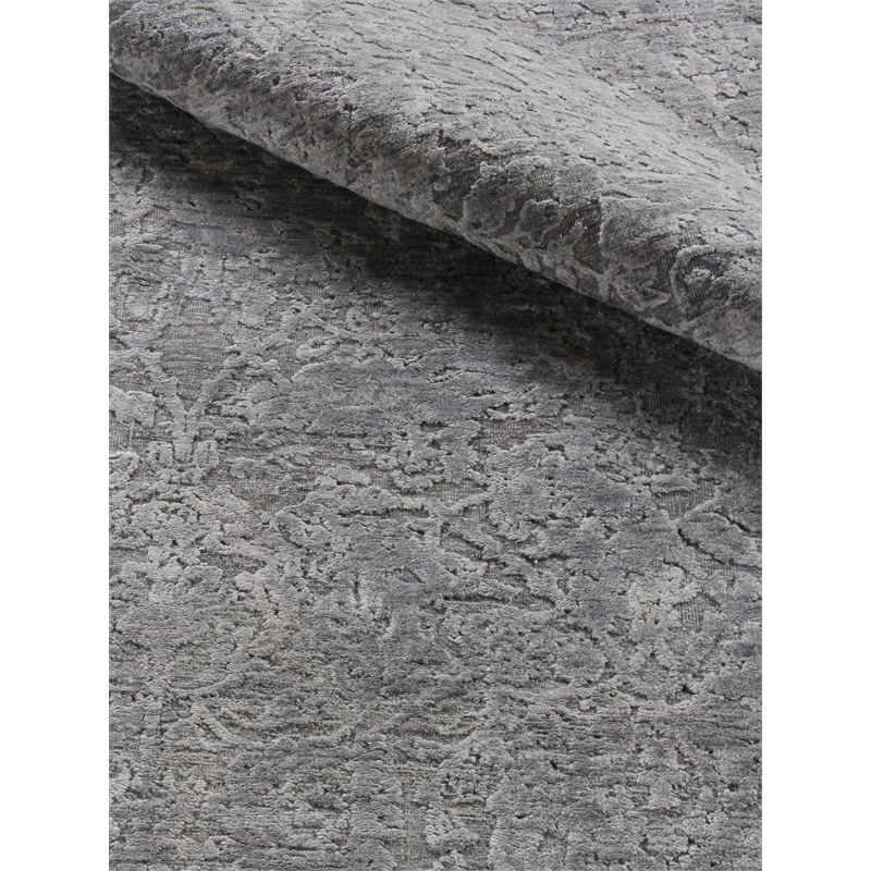 Meena Hand-Knotted Wool/Silk Silver/Gray 14'x18' Area Rug