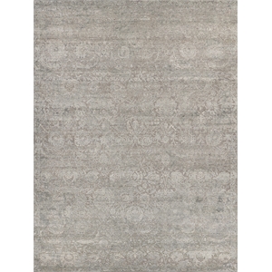 Meena Hand-Knotted Wool/Silk Silver/Gray 9'x12' Area Rug