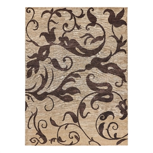 Metro Hand-Knotted Wool/Viscose Beige/Brown 10'x14' Area Rug